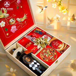 Hộp Quà Tết Xuân Như Ý Hộp Gỗ Đỏ 18