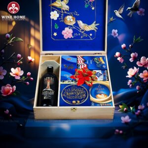 Wine Home Quà Tặng Hộp Quà Tết Xuân Như Ý Hộp Gỗ Xanh 15