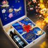 Wine Home Quà Tặng Hộp Quà Tết Xuân Như Ý Hộp Gỗ Xanh 03